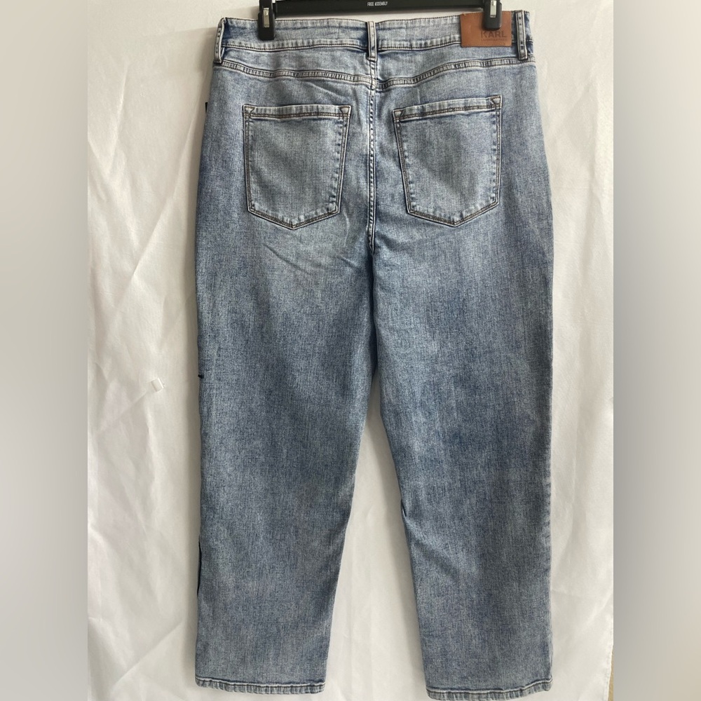 Karl Lagerfeld Paris Women’s The Cannes  Straight Leg Jeans Size 14 - Picture 2 of 16